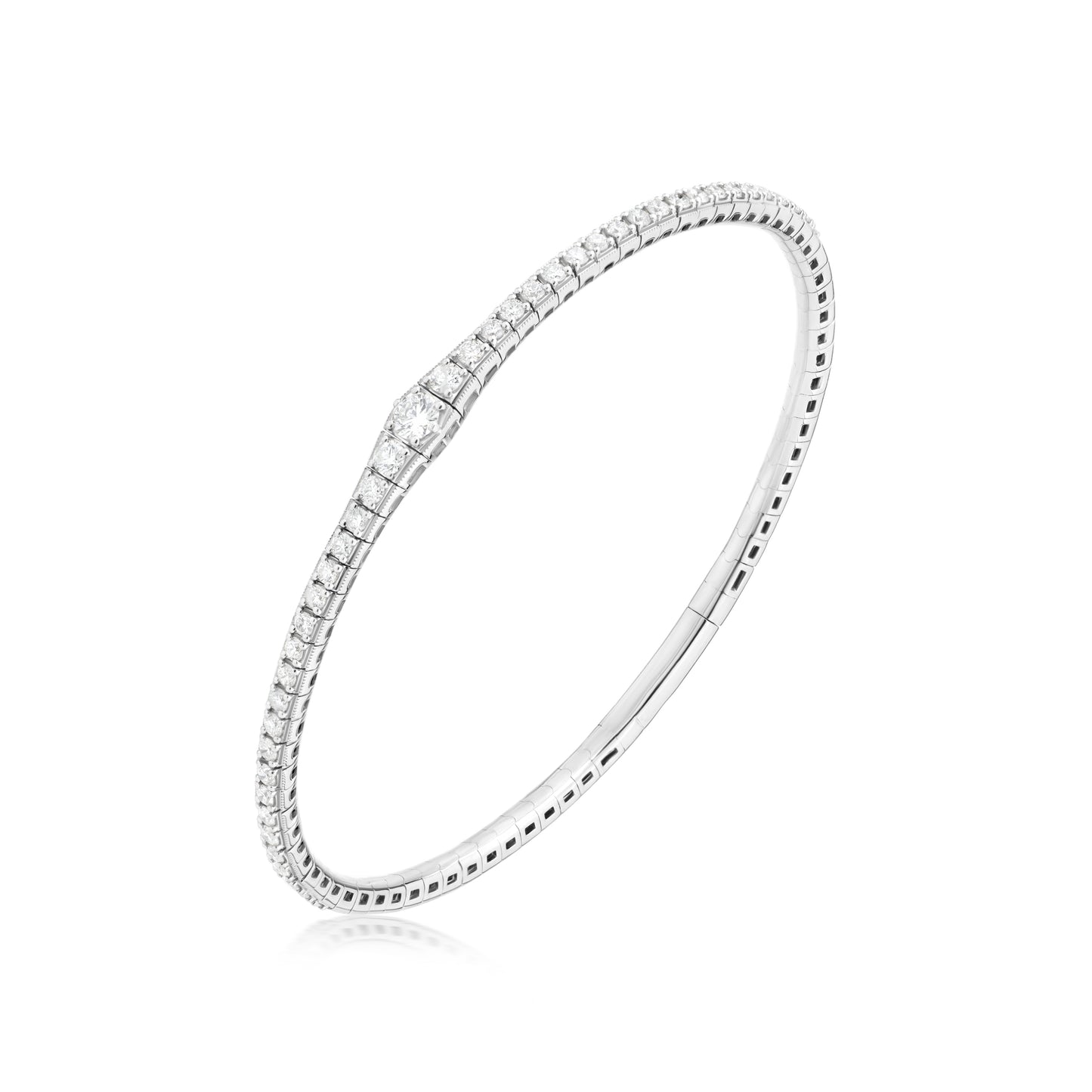 Diamond 18K White Gold Bangle