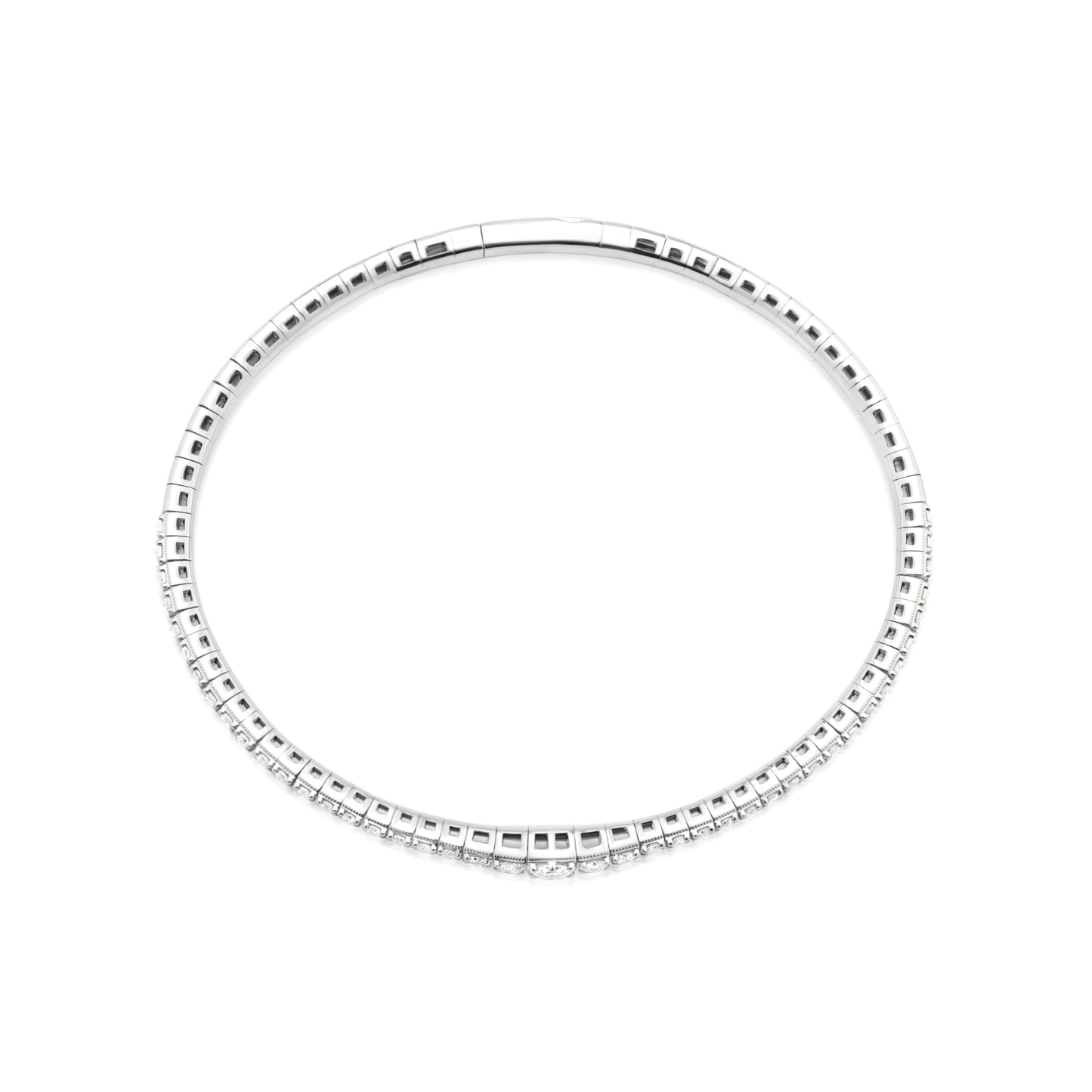 Diamond 18K White Gold Bangle