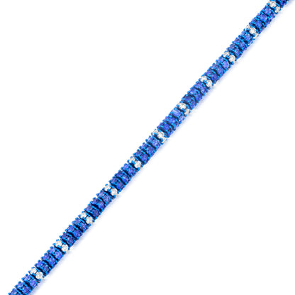 Sapphire and Diamond 18K Gold Tennis Bracelet