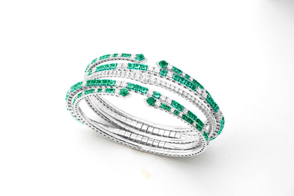 Diamond 18K White Gold Bangle