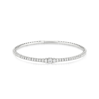 Diamond 18K White Gold Bangle