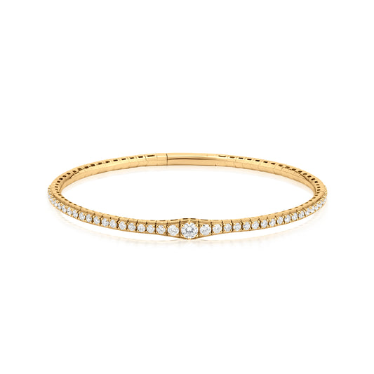 Diamond 18K Gold Bangle